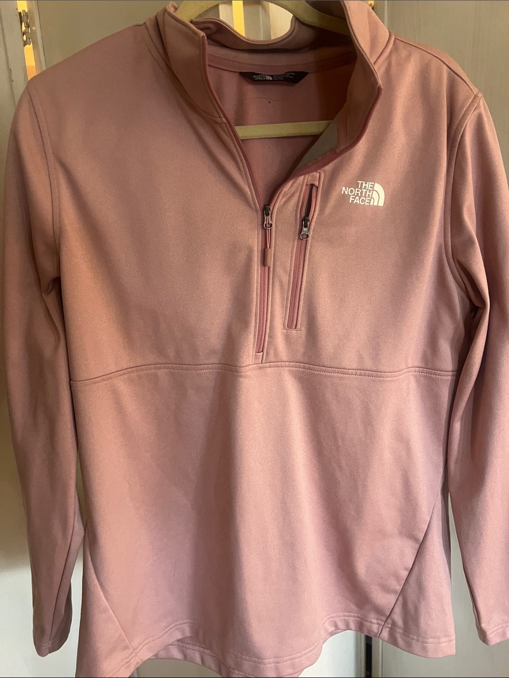 The North Face Women's Dusty Pink Quarter-Zip Pullover sz XL